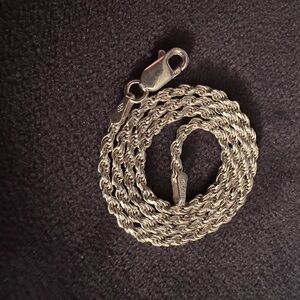 NWOT Silver Rope Chain Anklet
